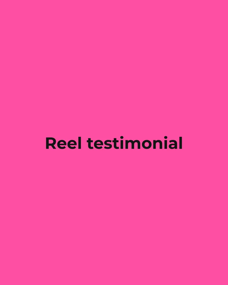 Reel testimonial de una participante